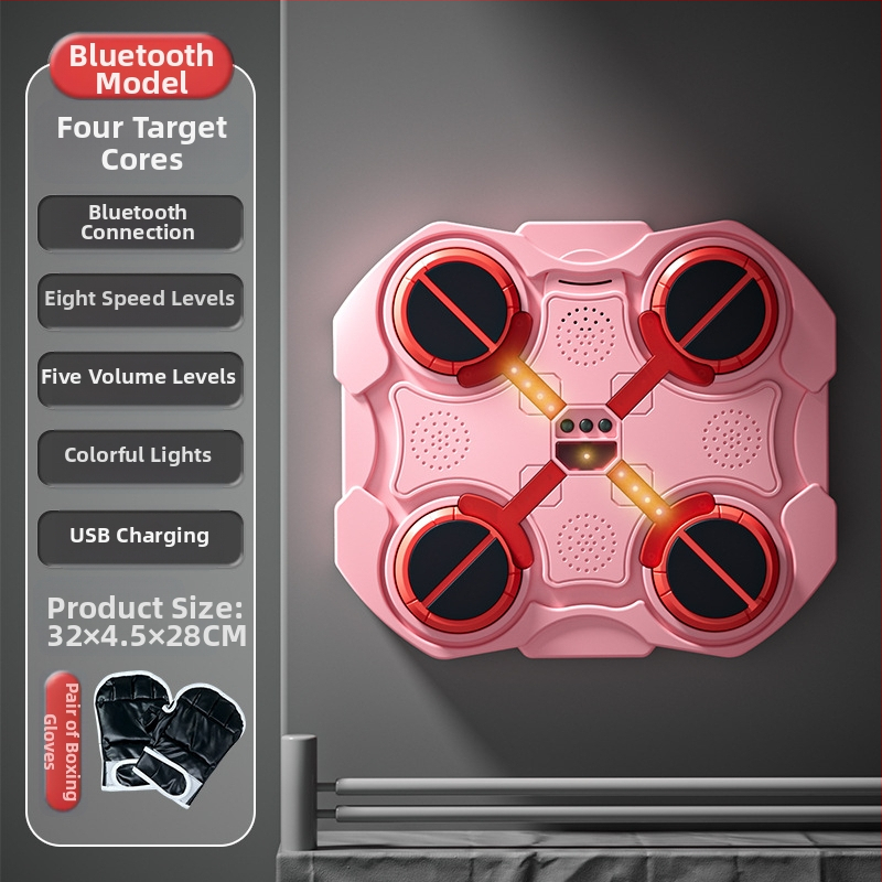 Rütmimuusika poksiseina sihtmärk Kodune laste poksitreener Dekompressiooniharjutus Nutikas Bluetooth-elektrooniline poksimasin