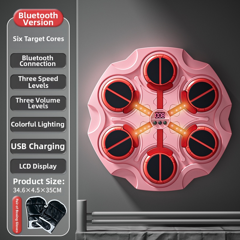 Rütmimuusika poksiseina sihtmärk Kodune laste poksitreener Dekompressiooniharjutus Nutikas Bluetooth-elektrooniline poksimasin