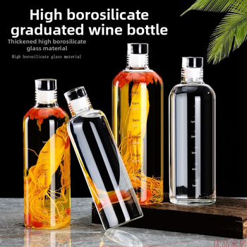 Žolelių vaistų sandarus vyno butelis sutirštintas saugojimas 21 butelis vyno ir ženšenio stikliniam buteliui mirkyti