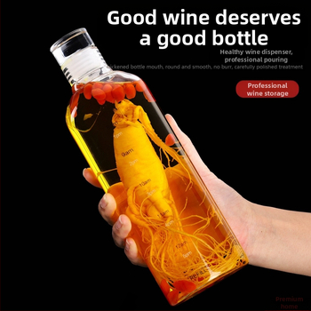 Žolelių vaistų sandarus vyno butelis sutirštintas saugojimas 21 butelis vyno ir ženšenio stikliniam buteliui mirkyti