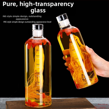 Žolelių vaistų sandarus vyno butelis sutirštintas saugojimas 21 butelis vyno ir ženšenio stikliniam buteliui mirkyti