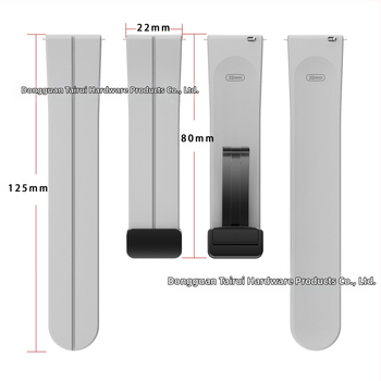 Κατάλληλο για μαγνητικό λουράκι σιλικόνης 20/22 mm με πτυσσόμενη αγκράφα για Samsung Watch5/4/3 Huawei Gt3/2 Pro