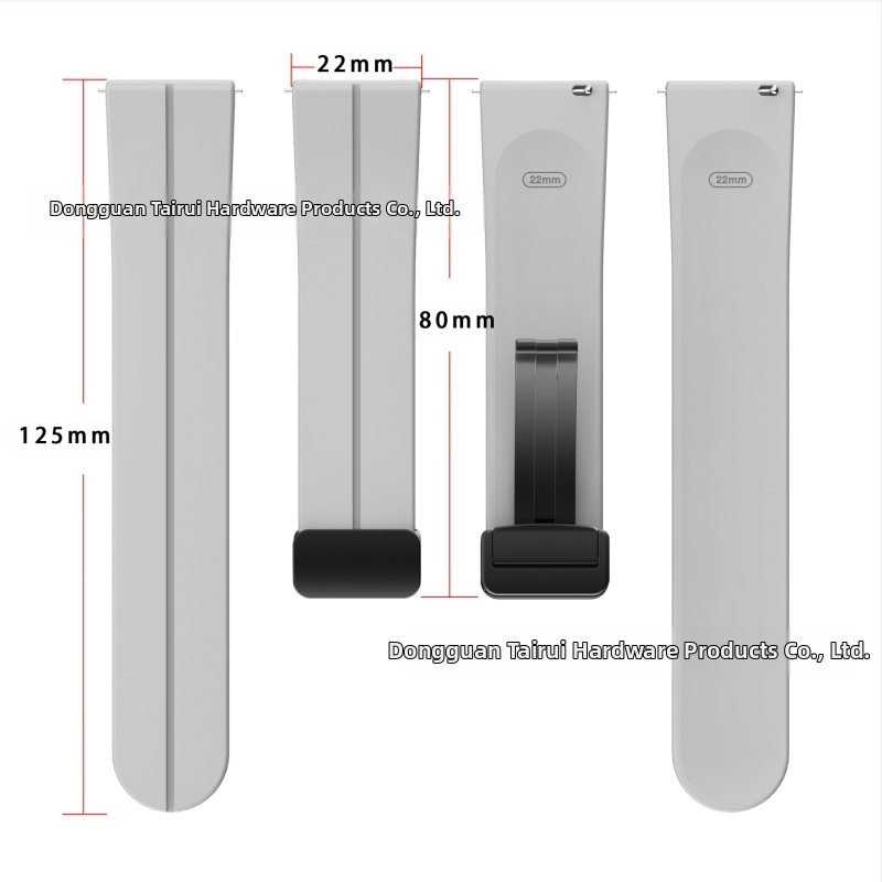 Vhodné pre silikónový remienok s magnetickou skladacou prackou 20/22 mm pre Samsung Watch 5/4/3 Huawei Gt3/2 Pro