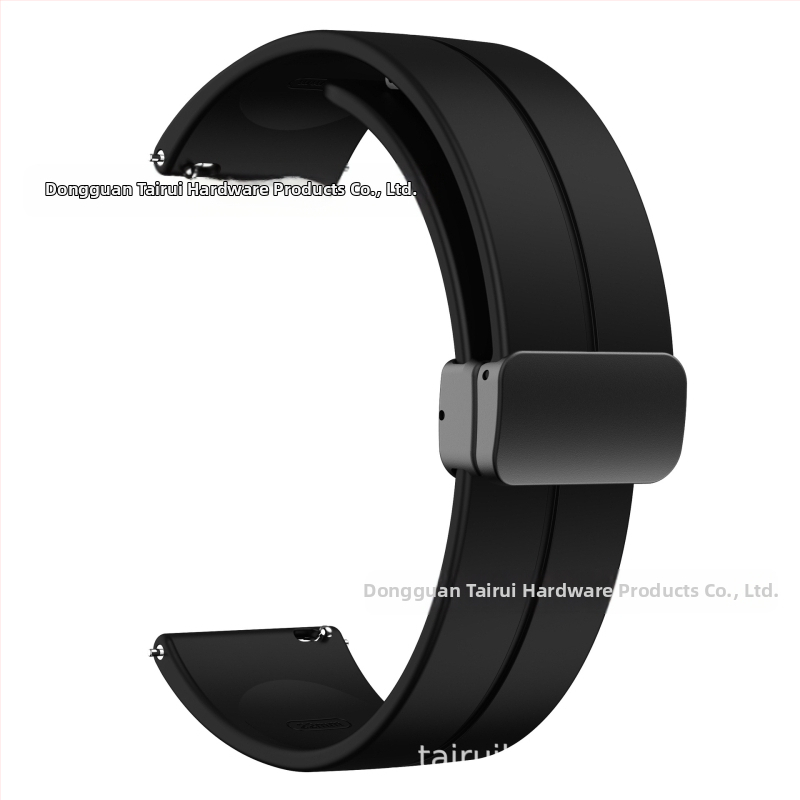 Vhodné pre silikónový remienok s magnetickou skladacou prackou 20/22 mm pre Samsung Watch 5/4/3 Huawei Gt3/2 Pro