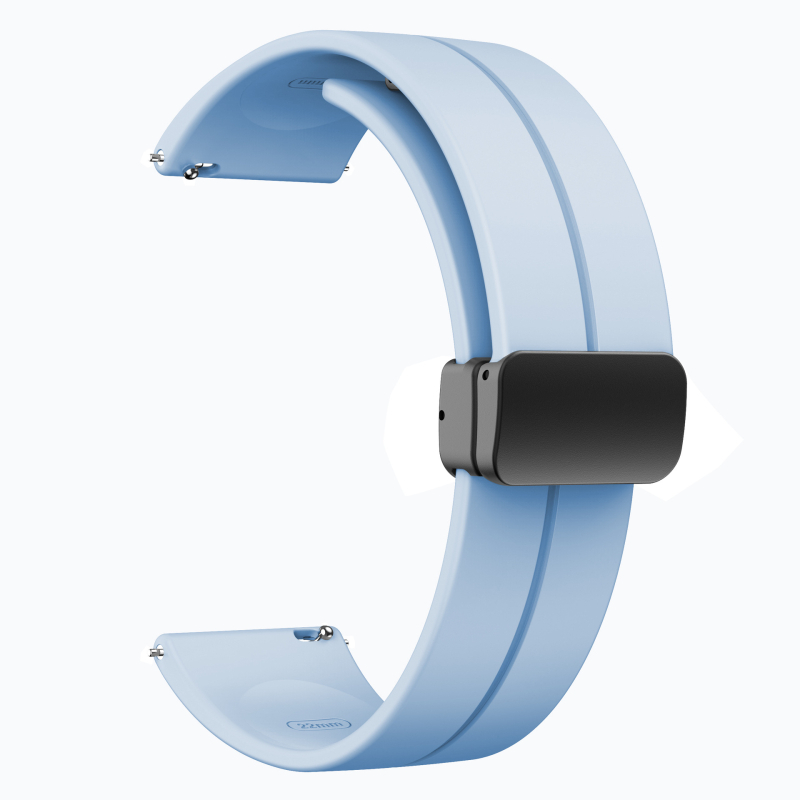 Potrivit pentru curea din silicon pliabilă cu cataramă magnetică de 20/22 mm pentru Samsung Watch 5/4/3, Huawei Gt3/2 Pro