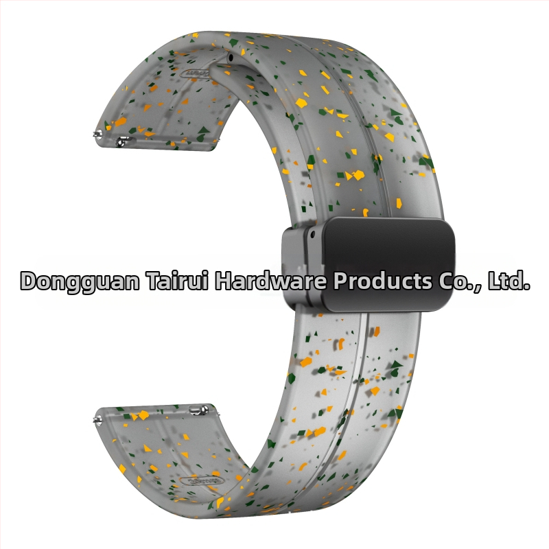 Vhodné pre silikónový remienok s magnetickou skladacou prackou 20/22 mm pre Samsung Watch 5/4/3 Huawei Gt3/2 Pro