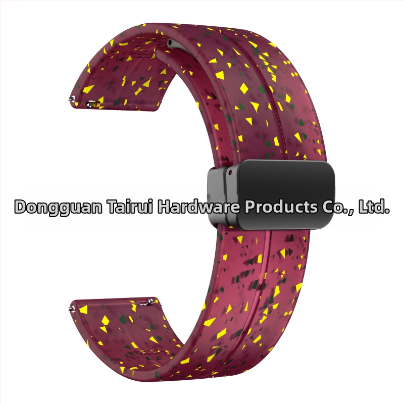 Vhodné pre silikónový remienok s magnetickou skladacou prackou 20/22 mm pre Samsung Watch 5/4/3 Huawei Gt3/2 Pro