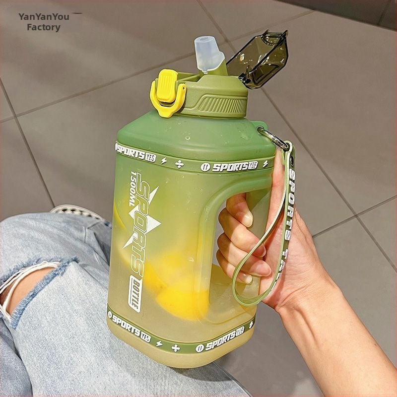 Мъжка фитнес Ton-Ton кофа за вода, устойчива на висока температура кана, чаша с голям капацитет, лятна дамска спортна чаша за вода с висок вид
