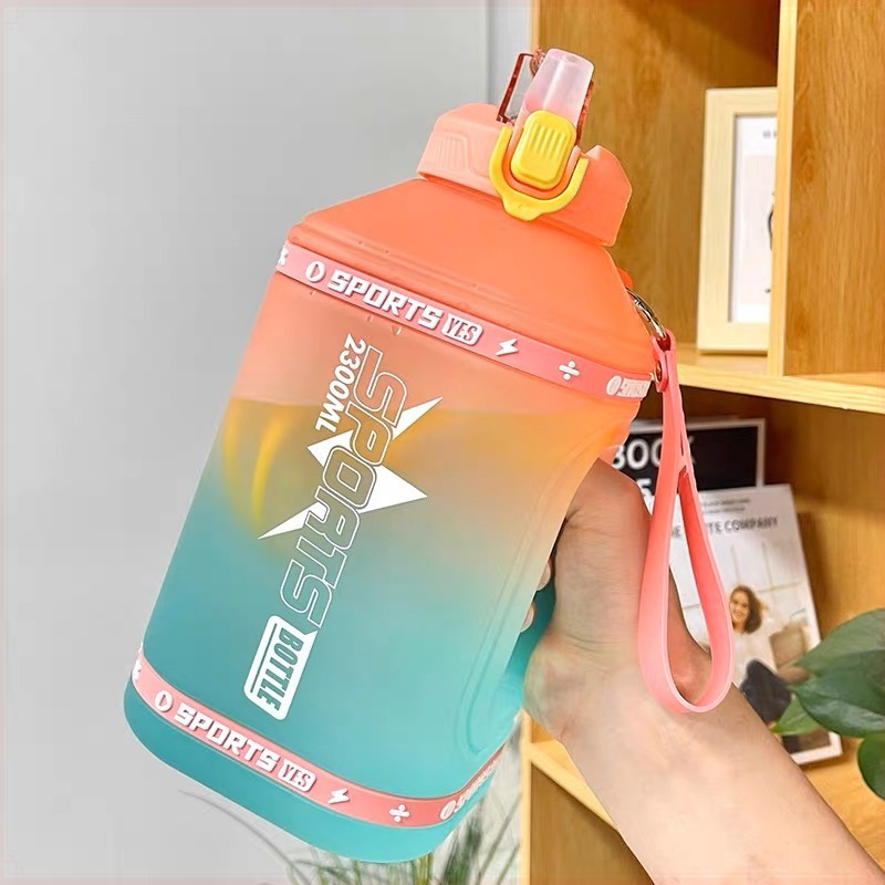 Vyriškas fitneso „Ton-Ton“ kibirinis vandens puodelis, aukštai temperatūrai atsparus virdulys, didelės talpos puodelis, vasarinis moteriškas, išvaizdus sportinis vandens puodelis