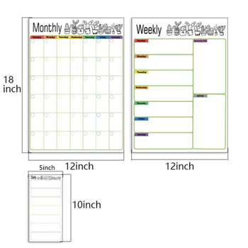 Ημερολόγιο, Μήνας, Εβδομάδα, Πρόγραμμα, Μαγνητικός Λευκός Πίνακας, Ξηρός, Σβήσιμος Λευκός Πίνακας, Αυτοκόλλητο Ψυγείου, Μαλακός Λευκός Πίνακας, 3 Σετ
