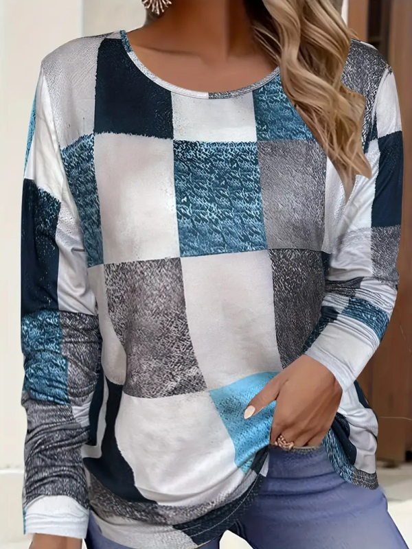 Naiste Design Sense Niche crewneck pikkade varrukatega T-särk kevadeks, uus, universaalne, trükitud pluus ME06