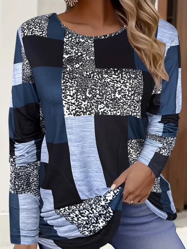 Naiste Design Sense Niche crewneck pikkade varrukatega T-särk kevadeks, uus, universaalne, trükitud pluus ME06