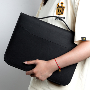 Πολυλειτουργικός φάκελος Spot A4 από δέρμα PU με φερμουάρ, τσάντα γραφείου, επαγγελματικός φάκελος Satchel Manager, χονδρικής