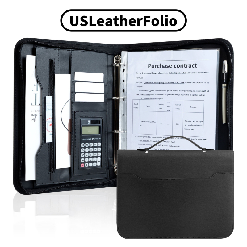 Spot multifunkcionális A4-es mappa PU bőr laza levelű cipzáras táska irodai üzleti táska menedzser mappa egyedi nagykereskedelem