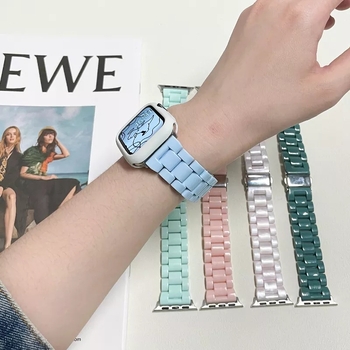 Κατάλληλο για Huawei Samsung με τρεις λωρίδες από πλαστικό λουράκι ρολογιού, Rainbow Pure Color, Apple iWatch από πλαστικό λουράκι ρολογιού
