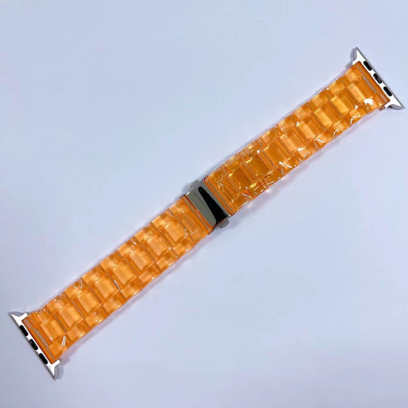 Potrivit pentru curea de ceas din plastic cu trei benzi Huawei Samsung, culoare curcubeu pur, curea de ceas din plastic Apple iWatch