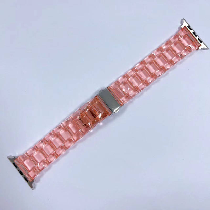 Potrivit pentru curea de ceas din plastic cu trei benzi Huawei Samsung, culoare curcubeu pur, curea de ceas din plastic Apple iWatch