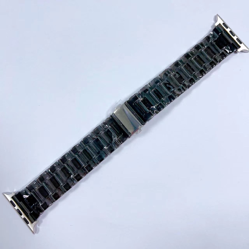 Potrivit pentru curea de ceas din plastic cu trei benzi Huawei Samsung, culoare curcubeu pur, curea de ceas din plastic Apple iWatch