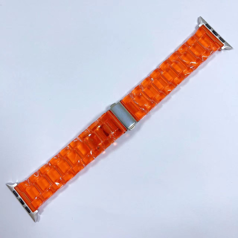 Potrivit pentru curea de ceas din plastic cu trei benzi Huawei Samsung, culoare curcubeu pur, curea de ceas din plastic Apple iWatch