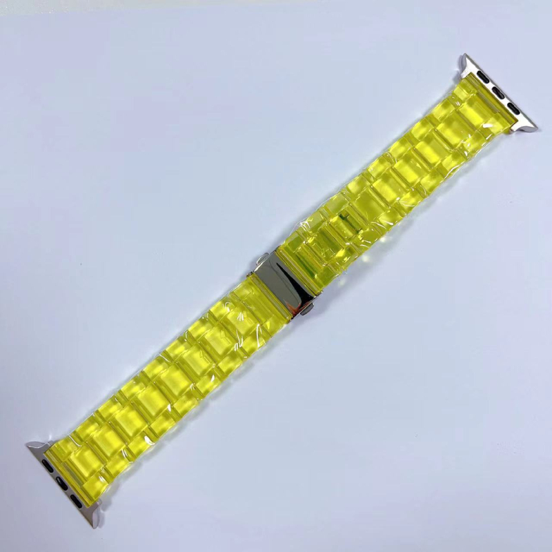 Potrivit pentru curea de ceas din plastic cu trei benzi Huawei Samsung, culoare curcubeu pur, curea de ceas din plastic Apple iWatch