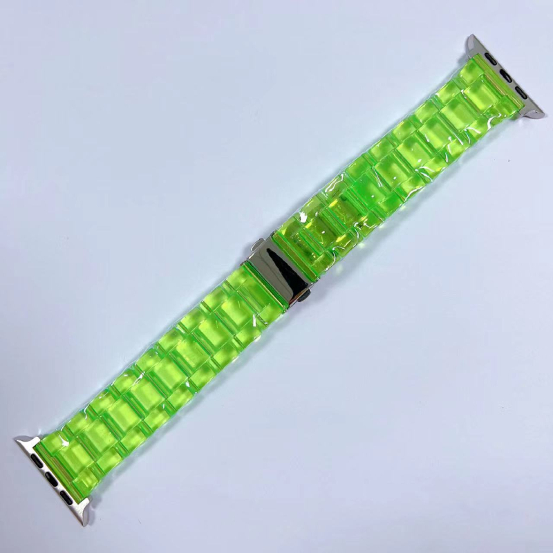 Potrivit pentru curea de ceas din plastic cu trei benzi Huawei Samsung, culoare curcubeu pur, curea de ceas din plastic Apple iWatch