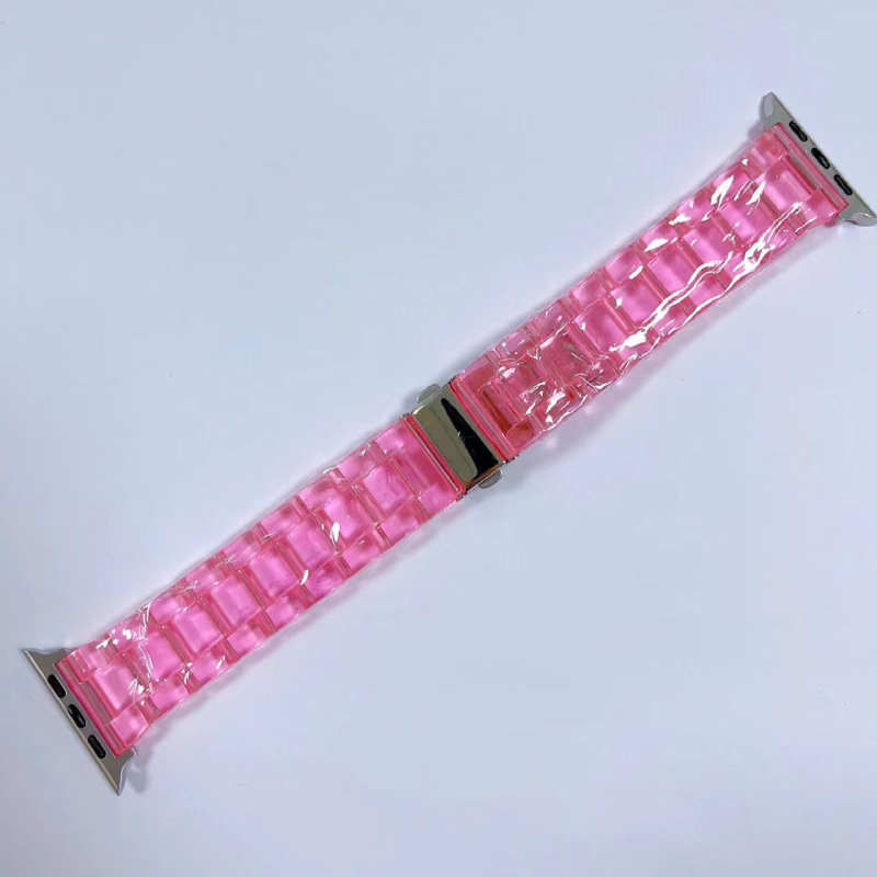 Potrivit pentru curea de ceas din plastic cu trei benzi Huawei Samsung, culoare curcubeu pur, curea de ceas din plastic Apple iWatch