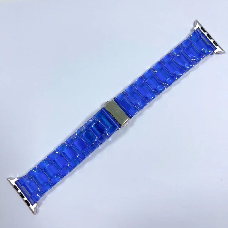 Potrivit pentru curea de ceas din plastic cu trei benzi Huawei Samsung, culoare curcubeu pur, curea de ceas din plastic Apple iWatch