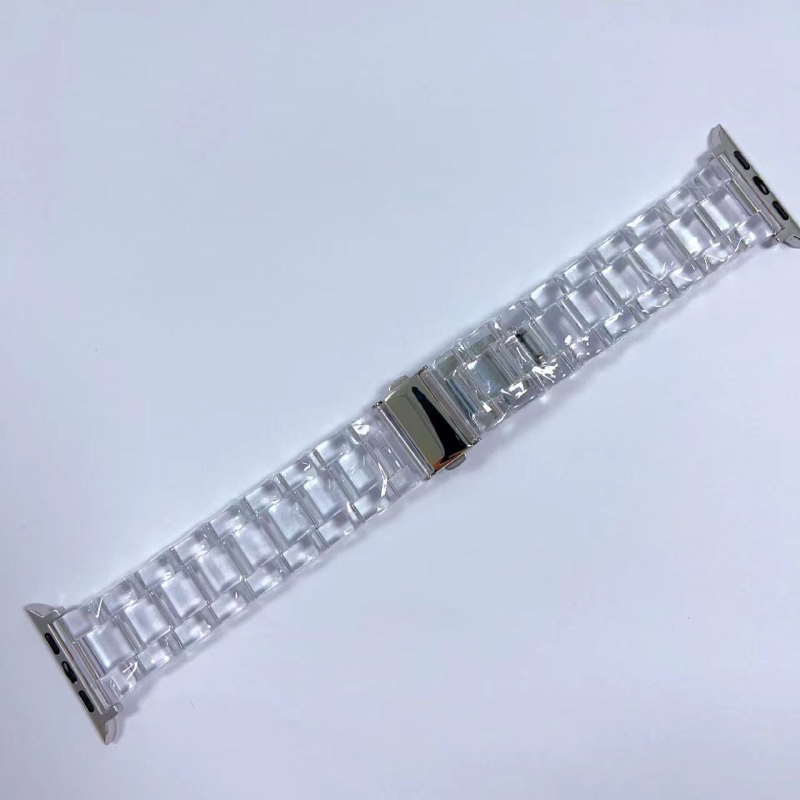 Potrivit pentru curea de ceas din plastic cu trei benzi Huawei Samsung, culoare curcubeu pur, curea de ceas din plastic Apple iWatch