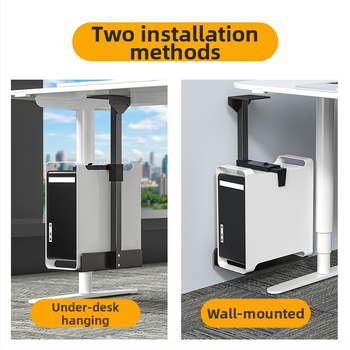 ✅ Βάση στήριξης κάτω από το γραφείο, κρεμαστή βάση αποθήκευσης υπολογιστή, γραφείο, κύριο πλαίσιο, μεταλλική βάση στήριξης