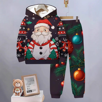 Νέα μοντέρνα και δροσερά παιδικά ρούχα για αγόρια 2025, μοντέρνο, casual, φούτερ με κουκούλα, σετ δύο τεμαχίων Rb05Rc01