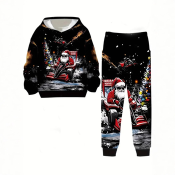 Νέα μοντέρνα και δροσερά παιδικά ρούχα για αγόρια 2025, μοντέρνο, casual, φούτερ με κουκούλα, σετ δύο τεμαχίων Rb05Rc01