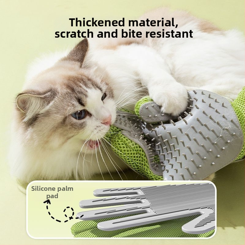 Lemmikloomade kahepoolne kassihoolduskinnas lahtise karva eemaldamiseks, spetsialiseerunud ragdoll-tõugu pikakarvalistele kassidele, kassihooldusvahend