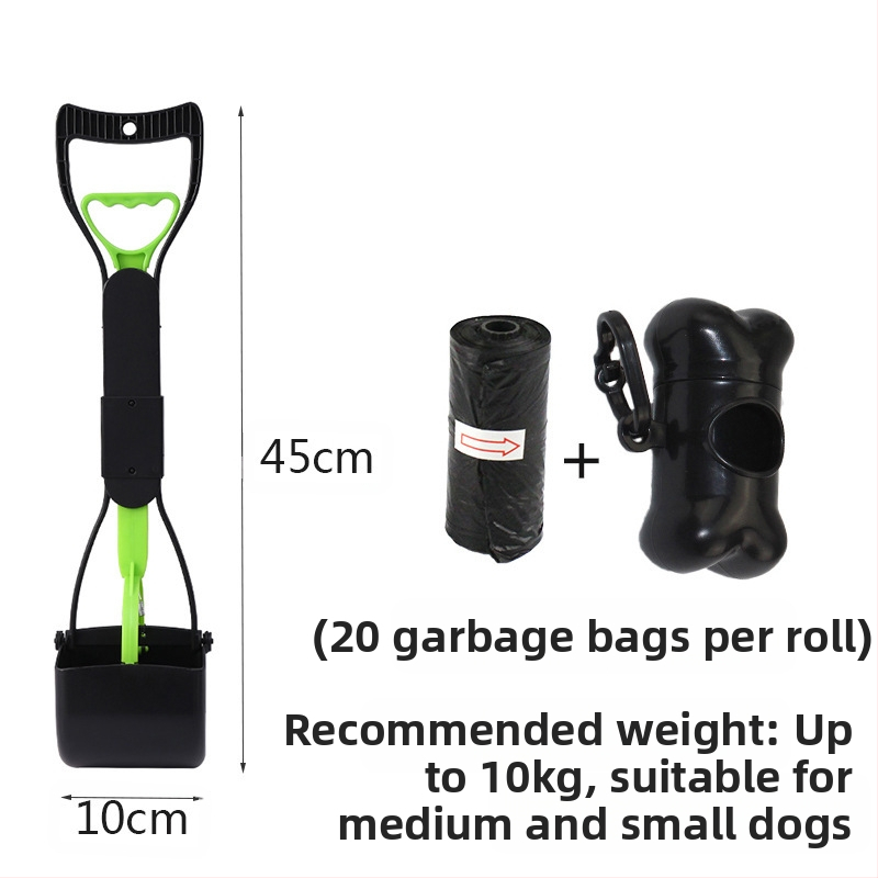 Комплект торби за боклук за домашни любимци на едро за съхранение на кучета, средни и големи кучета с дълга дръжка, щипка за столче