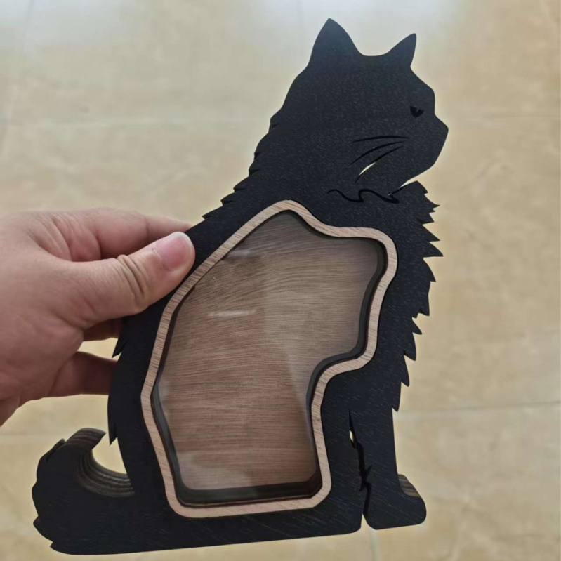 Cutie creativă din lemn pentru depozitarea părului de animale de companie, cutie memorială pentru părul de animale de companie, câini și pisici