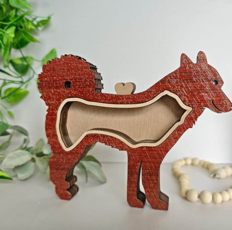 Cutie creativă din lemn pentru depozitarea părului de animale de companie, cutie memorială pentru părul de animale de companie, câini și pisici