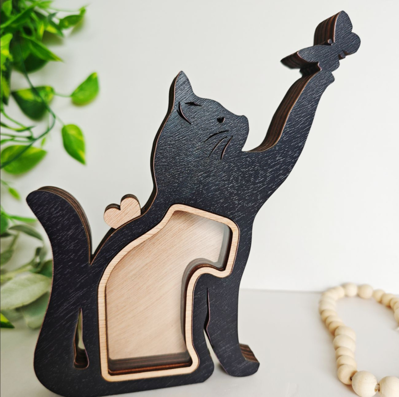 Cutie creativă din lemn pentru depozitarea părului de animale de companie, cutie memorială pentru părul de animale de companie, câini și pisici