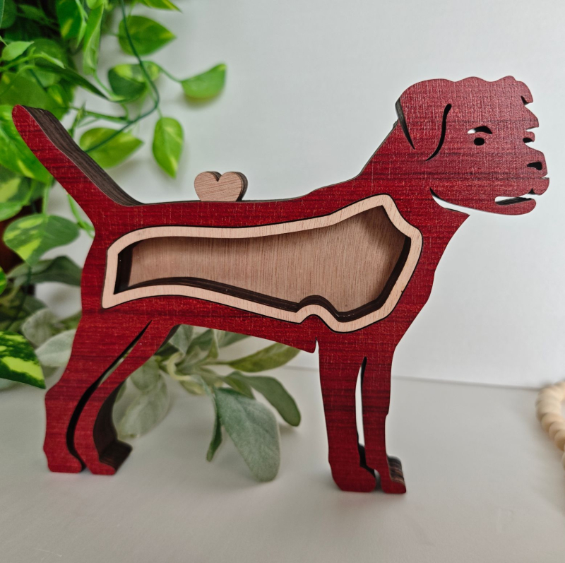 Cutie creativă din lemn pentru depozitarea părului de animale de companie, cutie memorială pentru părul de animale de companie, câini și pisici