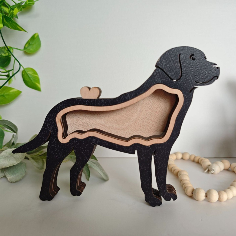 Cutie creativă din lemn pentru depozitarea părului de animale de companie, cutie memorială pentru părul de animale de companie, câini și pisici