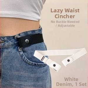 Aukščiausios klasės tingių džinsų diržas moterims, juosmens įtempimo įrankis, juosmens įtempimas, vientisas paprastas elastingas elastinis diržas