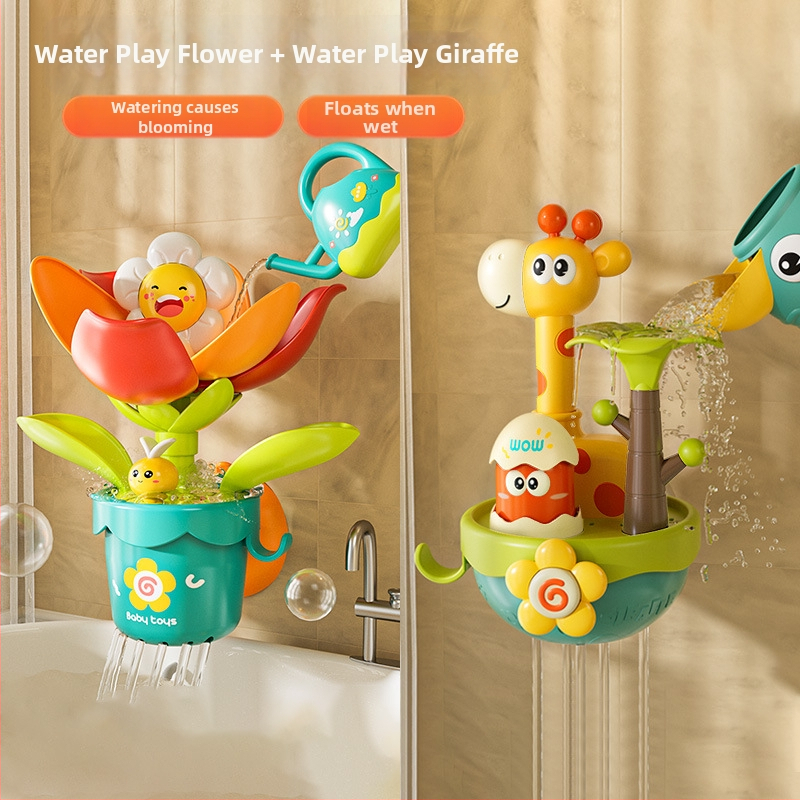 Bērnu ūdens ziedēšanas vannas rotaļlietas mazuļiem, dušas ūdens strūkla, mazuļi, zēni un meitenes, spēlējas ar ūdeni, mazi, vairumtirdzniecība
