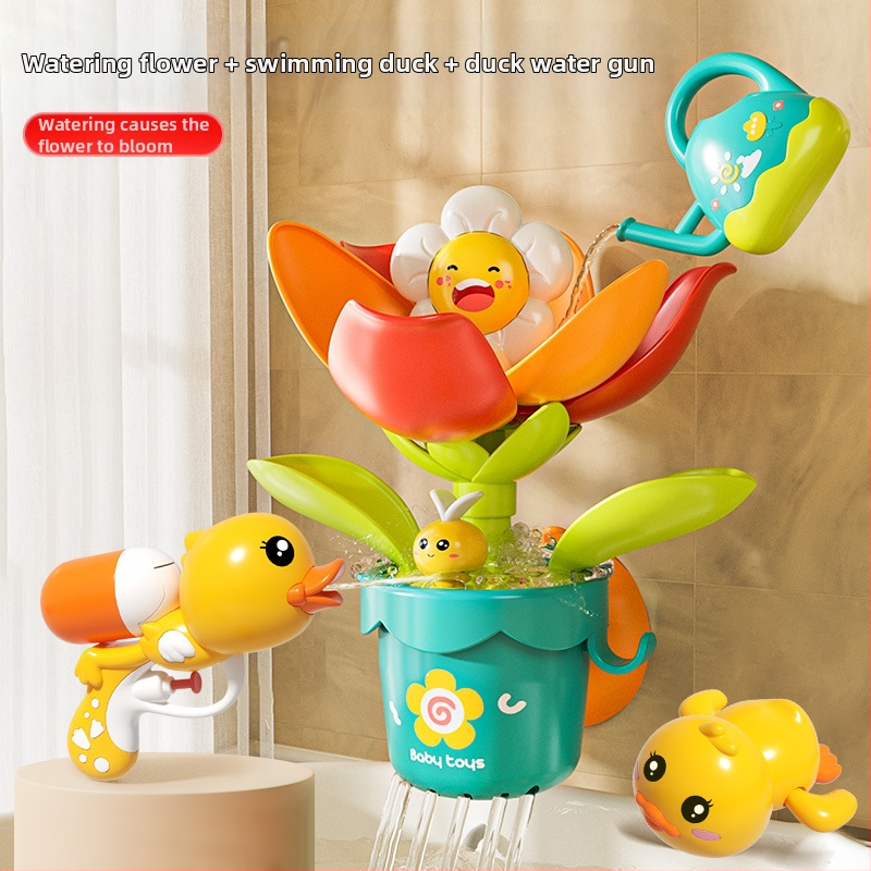 Bērnu ūdens ziedēšanas vannas rotaļlietas mazuļiem, dušas ūdens strūkla, mazuļi, zēni un meitenes, spēlējas ar ūdeni, mazi, vairumtirdzniecība