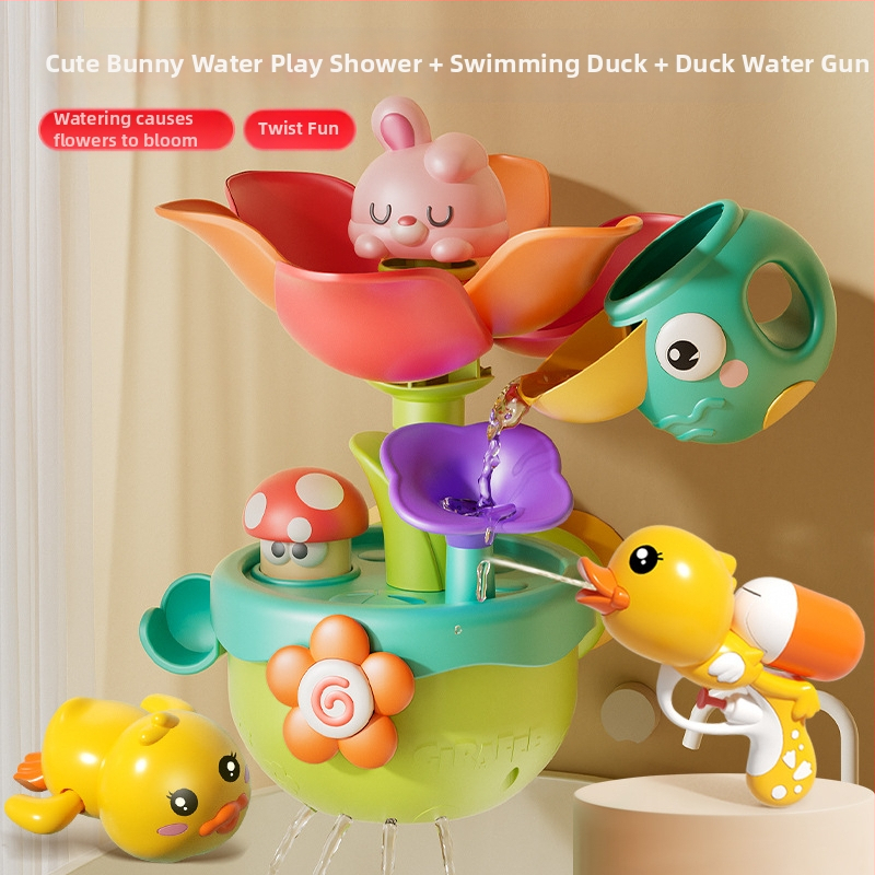 Bērnu ūdens ziedēšanas vannas rotaļlietas mazuļiem, dušas ūdens strūkla, mazuļi, zēni un meitenes, spēlējas ar ūdeni, mazi, vairumtirdzniecība