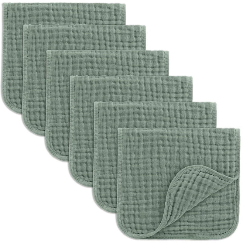 „Amazon“ šešių aukštų muslino kūdikio šaudymo skara, naujagimio nerijos kvadratinė skara, kūdikio odai draugiška vientisa spalva, veido skara