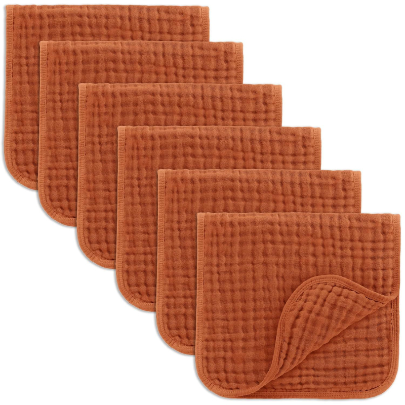 „Amazon“ šešių aukštų muslino kūdikio šaudymo skara, naujagimio nerijos kvadratinė skara, kūdikio odai draugiška vientisa spalva, veido skara