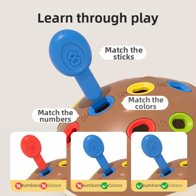 От името на косата пачуърк малък таралеж играчки за трениране на фина моторика пъзел ранно образование 1 3 години бебета и деца координация ръце-око