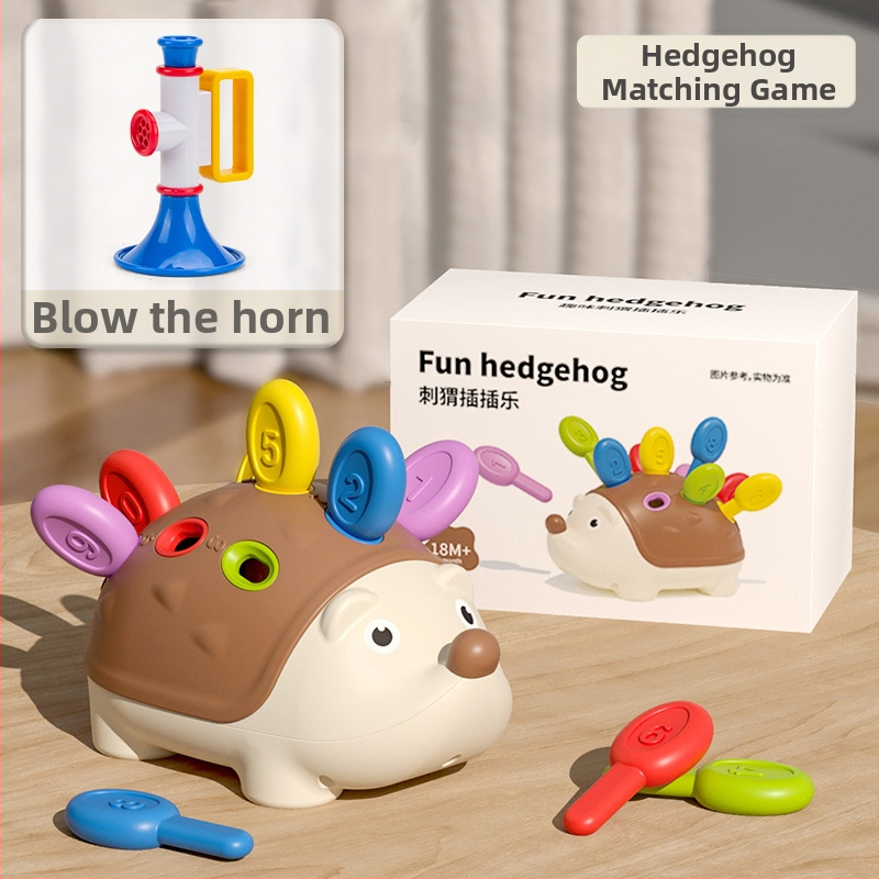 Matu raibu darba vārdā mazs ezītis smalko motoriku treniņu rotaļlietas puzle agrīnā izglītība 1 3 gadus veci zīdaiņi un bērni roku-acu koordinācija