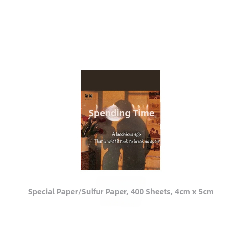 400 lapų nesikartojančios medžiagos, užrašų knygelė, koliažas, nelipnus popierius su sieros rūgštimi, specialus popierius, retro stiliaus anoniminis paštas.