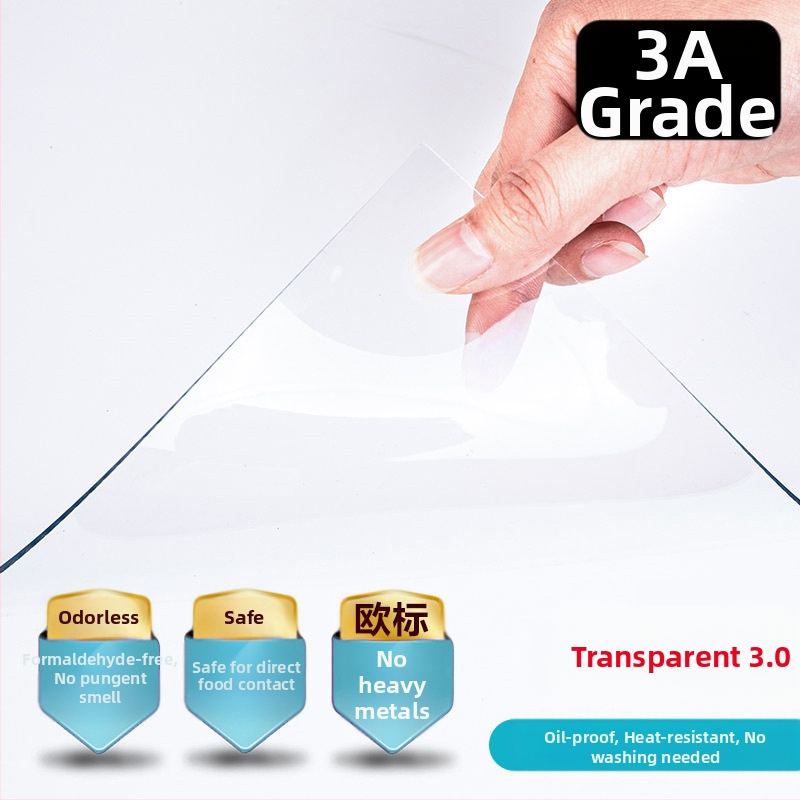 Veekindel ja õlikindel pesukindel läbipaistev paks kohvilaua alus, laua kaitsekile, pehmest plastist klaasist laudlina