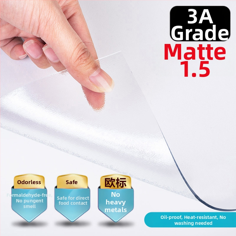 Veekindel ja õlikindel pesukindel läbipaistev paks kohvilaua alus, laua kaitsekile, pehmest plastist klaasist laudlina