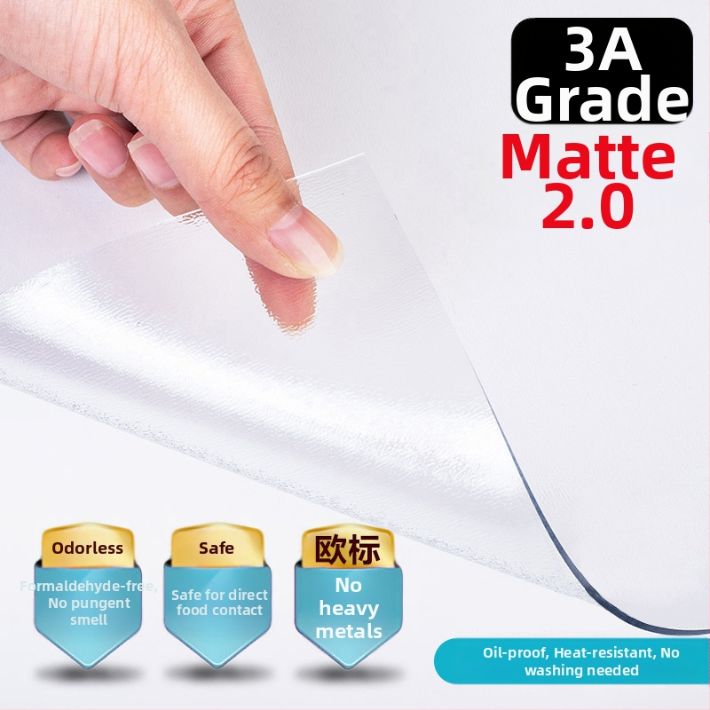 Veekindel ja õlikindel pesukindel läbipaistev paks kohvilaua alus, laua kaitsekile, pehmest plastist klaasist laudlina